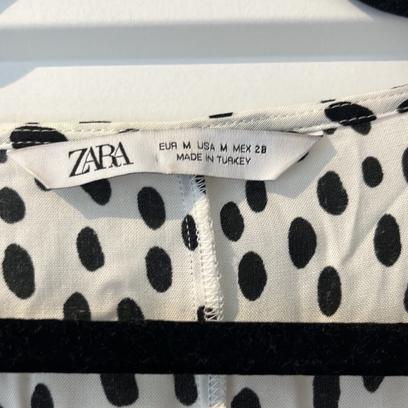Zara Tied Polka Dot Dress Size M - Picture 7 of 11